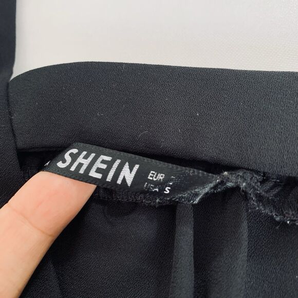 Shein Top Black Women S Cold Shoulder Cutout Flowy Going Out Party Western Boho - Picture 5 of 8